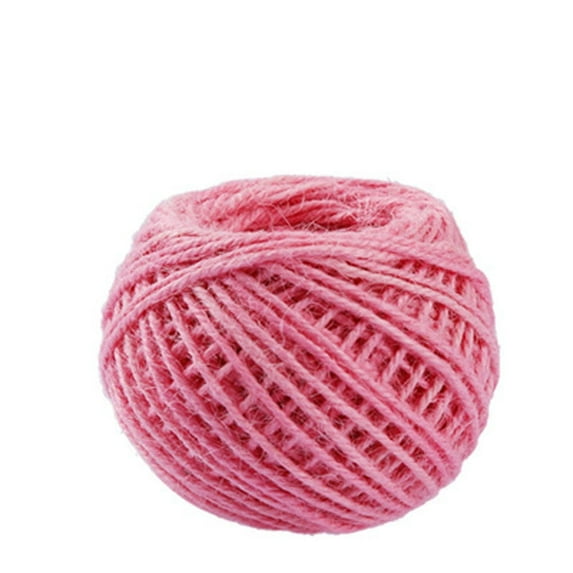 Diy Craft Twine Cozival Hemp Rope - Natural Jute Twine 40M for Diy Crafts, Stationery & Macrame | Eco-Friendly Rustic String for Gift Wrapping, Gardening & Home Decoration, Natural Jute Rope, Pink
