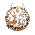 thumbnail image 1 of Diy Diamond Painting Suncatcher Christmas Pearl Diamond Art Hanging Pendant Craft 2D Pearl Beads Pearl Art Kits For Adults Christmas Diamond Art,Elks, 1 of 1