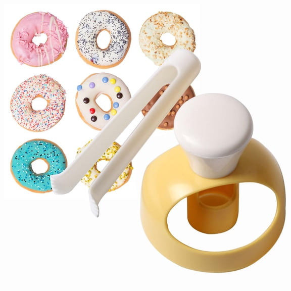 Diy Donut Mold, Easy Gadgets for Home, Plastic Dough Scraper, tools & Home Improvement, 3.5 in Cut, Dough Portioning, Kitchen tools and Gadgets, Two tone, 2 Pc