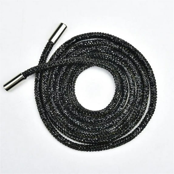Diy Drawstring For Hoodie Trouser Sweatpant Rope Crystal Shiny Round Cord Replacement String Rubber Hose Diamond Trim