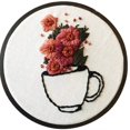thumbnail image 1 of Diy Embroidery Beginner Kit, Handmade Embroidery, Embroidery Beginner Kit With Pattern Japanese Flowers; Cross Stitch Kit With Bamboo Embroidery Ring; Portable Flat Needle Embroidery Entry-Level Kit., 1 of 6