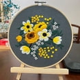 thumbnail image 1 of Diy Embroidery Kit Floral Patterns Embroidery Needlework Set Cross Stitch Kits For Beginners Craft Lover, 1 of 7