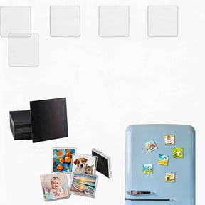 Diy Fridge Magnet Kit,Fridge Magnets,Refrigerator Magnets,Magnetic Picture Frames For Refrigerator,Square Clear Acrylic Magnetic Set With Adhesive Backing 5pc