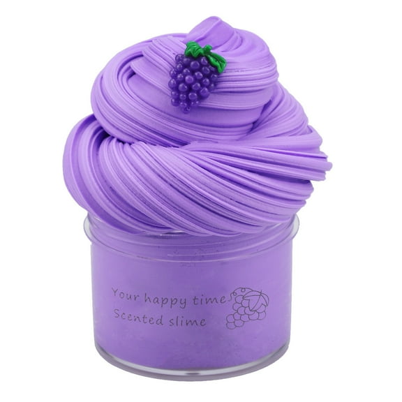 Diy Fruit Slime Aromatherapy Pressure Toy For Children, 70Ml New Style Soft Slime Supplies, Grape Scented Stress Relief Slime For Sensory Play And Diy Fun