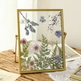 thumbnail image 1 of Diy Handmade 4"6" Glass Metal Picture Frame With Dry Flower Specimens Desktop Decoration Home Ornament Romantic Personalized Gift Wedding Anniversary Birthday Mother's Day Valentine's Day, 1 of 5