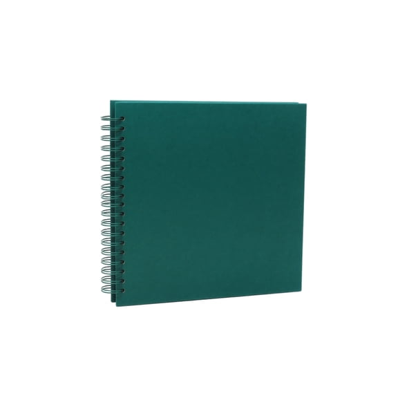 Diy Handmade Kraft Paper Photo Book, Scrapbook Photo Album, Wedding Scrapbook, Wedding Guest Book Alternative, 8X8 Inch Deep Green Spiral Bound, 20 Sheets 40 Pages for Photo