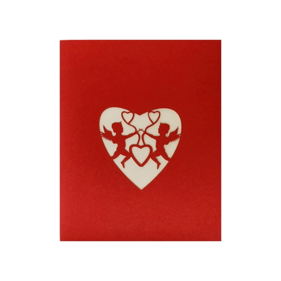 Diy Handmade Postcards and Valentine'S Day Greeting Cards, Handmade Postcard 3D Valentine'S Card Greeting Three- Day Valentine'S Diy Day Sculpture Paper Home Diy