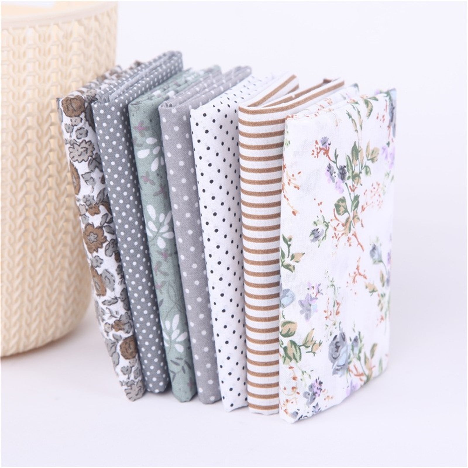 Diy Knitting Diy Clearance Sale! Cotton Crafts Fabric Bundle Patchwork Squares Quilting Sewing Patchwork Diy 7Pcs, Art Cotton White