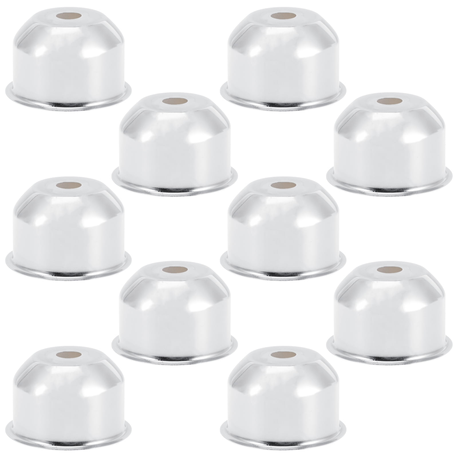 Amosfun E27 Lamp Cup Base Silver Metal Light Bases Fitting for DIY Lamps and Lighting Use 10 Pieces
