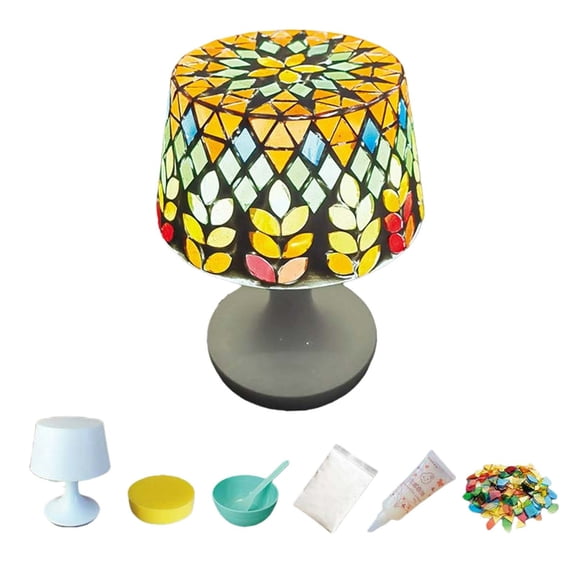 Diy Lamp Kit, Night Light Craft Set With Glass Material And Easy Assembly For Kids, Students And Home Decoration, 1Pc