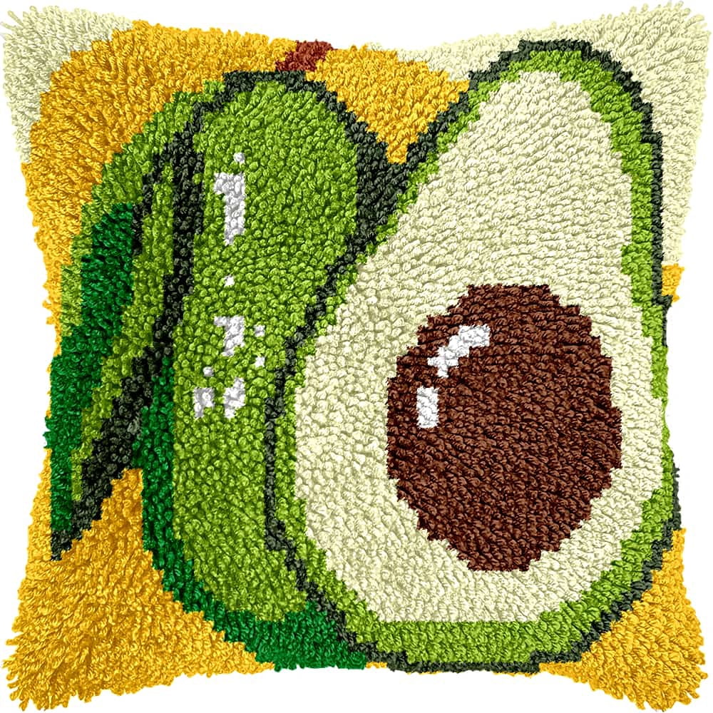 Diy Latch Hook Kits For Adults Pawpaw Cross Stitch Sofa Cushion Cover With Latch Hook Tool Fit For Kids And Adults 17X17In