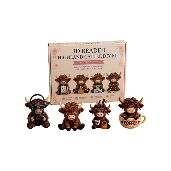 Diy Mini World 3D Beaded Animal Kit with Plastic Beads & Base Platform, Creative Animal Bead Kit Handmade Gift Craft for Adults A