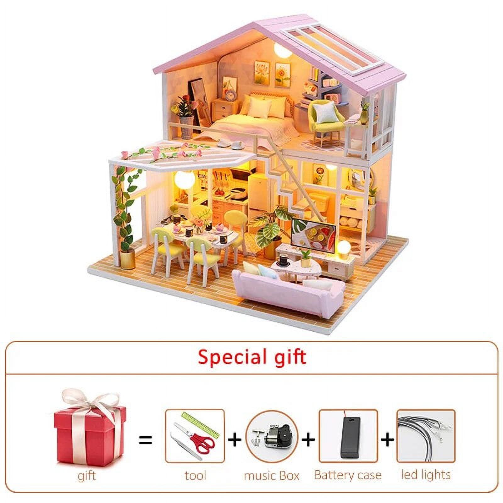 Miniature Dollhouse Toys Kids - Assemble Casa Doll House -