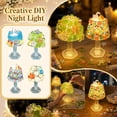 thumbnail image 1 of Diy Mosaic Lamp Kit with Golden Decor, Night Light Lamp for Bedside Table and Desk, Birthday Gift for Her with Crystal Table Lamp Style, 1 Set, 1 of 6