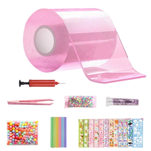 Diy Nano Tape Craft Kit With Glitter And Beads, Creative Craft Set For Making Stress Balls, Craft Supplies For Art Projects,A - One Size