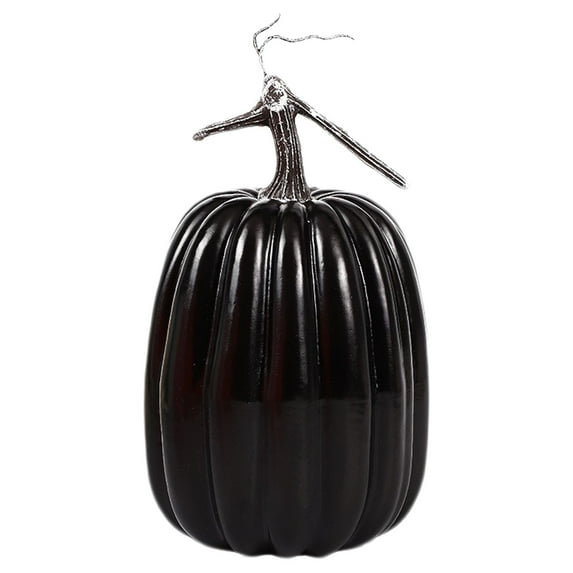 Diy Paintable Plastic Pumpkin Decor, Blank Craft Pumpkin with Thick Curved Stem for Halloween & Christmas Table Centerpiece, teen office Project, Lightweight Reusable , Simulated Pumpkin Model
