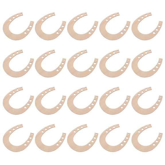 Pawsdot 24Pcs Heart Shaped Wood Chips Khaki Unfinished Craft Decorations for Parties