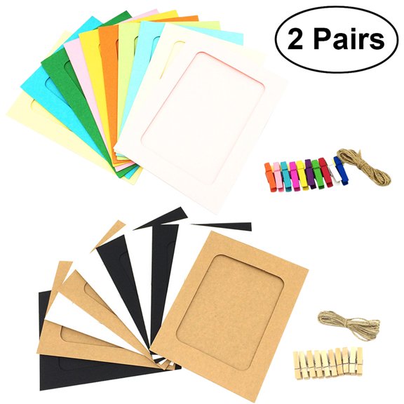 Toyandona Paper Photo Frames Natural Wood 1 Set 6 Inch