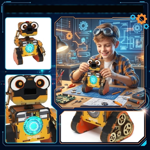 Diy Smart Robot Kit, Ai Interactive Hobby Science Experiment Toys for Student, Hobby Build Your Own Robot Project for Home Classroom Hobby