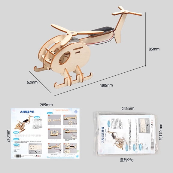 Diy Solar-Powered Helicopter Kit, Stem Educational Toy With Self-Assembly Design, For Teens Science Enthusiasts Diy Hobbyists