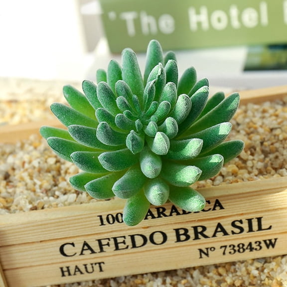 Diy Succulent Flocked Fake Lotus Home Garden Decor Mm319 (9Cm) Smile Home