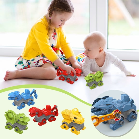 Diy Take Apart Dinosaur Toys Set 4 Piece Disassembly And Assembly Model For Kids