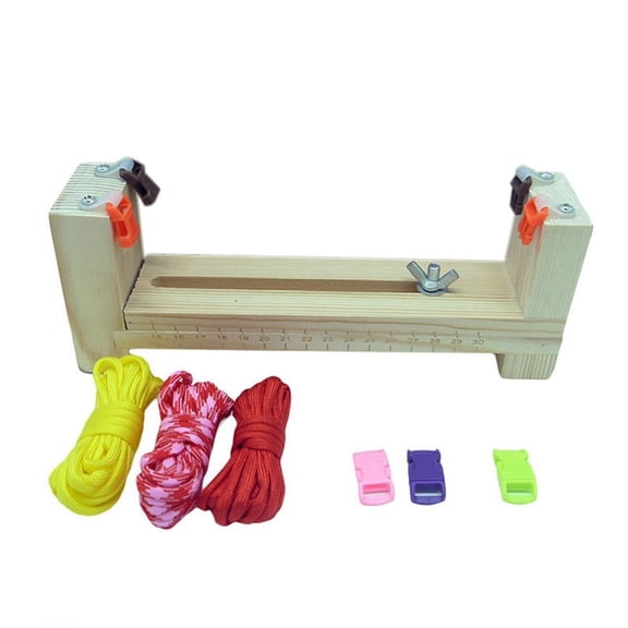 Diy Tool Bracelet Woven Workbench Length Adjustable Manual Wooden Paracord Jigs Set Rope Weaving Maker Platform,D
