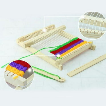 Diy Traditional Wooden Weaving Loom Craft Yarn Hand Knitting Weaving Machine Kids Intelligence Develop Educational Toy Present Sewing Supplies