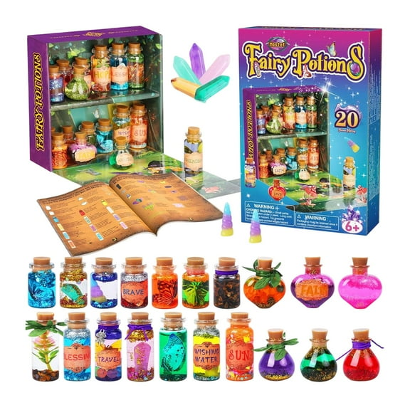 Diy Witch Potion Craft Set, 20Ml Mini Potions With 3 Pre-Filled Potions & 20 Small Bottles, Creative Craft Kits For Big Kids & Teens