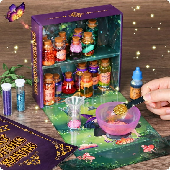 Diy Witch Potion Making Set For Teens & Big Kids, 20Ml Magical Craft Bottles With 3 Potion Vials & 20 Mini Vials, Creative Gift For Imaginative Play