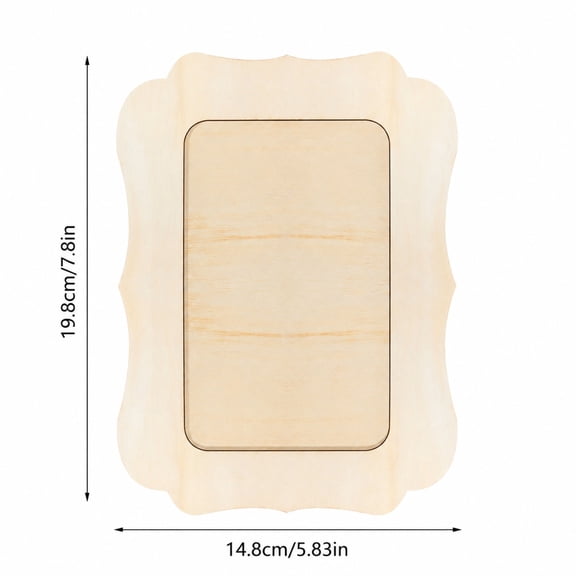 Diy Wood Picture Frame Paintable Wave Shape Blank Craft Photo Frame for Desktop Display Postcards Art Projects Living Room Bedroom Office Tabletop Decoration Creative Art Frame