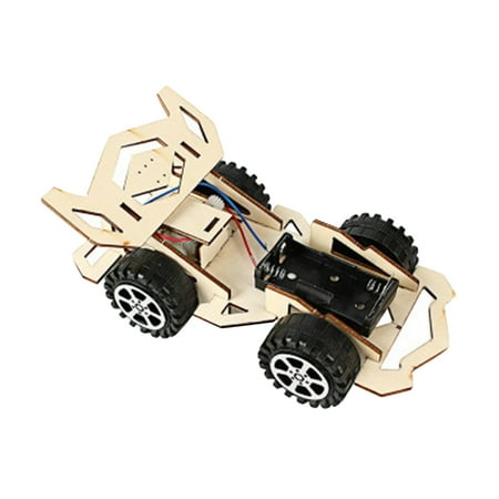 Diy Wooden Electric Car Model Kit For Kids Paintable And Assembled Toy Science Experiment Educational Craft