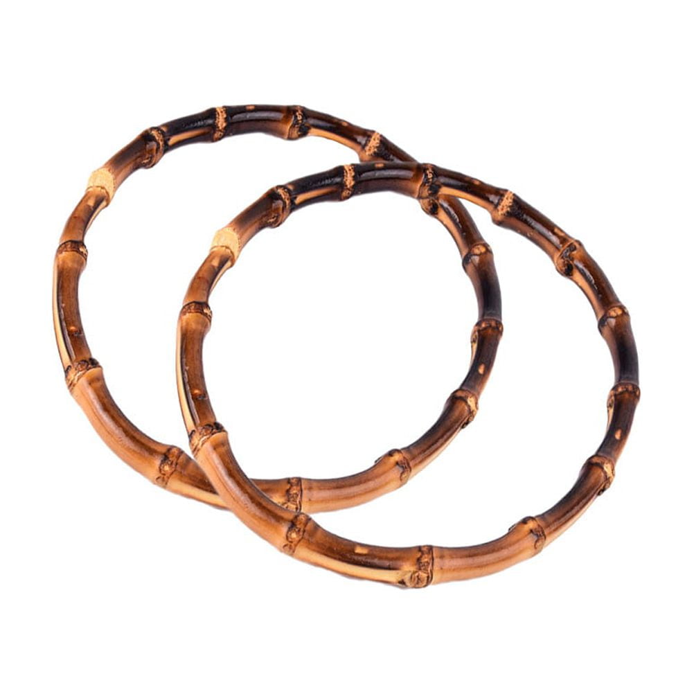 Diy bamboo handles 2pcs DIY Bamboo Handles Handmade Bag Handles Bamboo