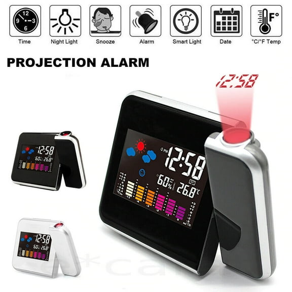 Diyang Projection Alarm Clock with Weather Station, Thermometer, and Temperature Humidity Monitor