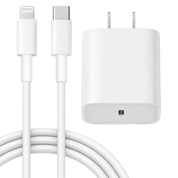 Diyanisly 1-Pack PD 20W USB-C Wall Charger for iPhone, Fast Charging Block with 6FT Charging Cable, Compatible with 14/13/12/11/XS/XR/X/8 & iPad