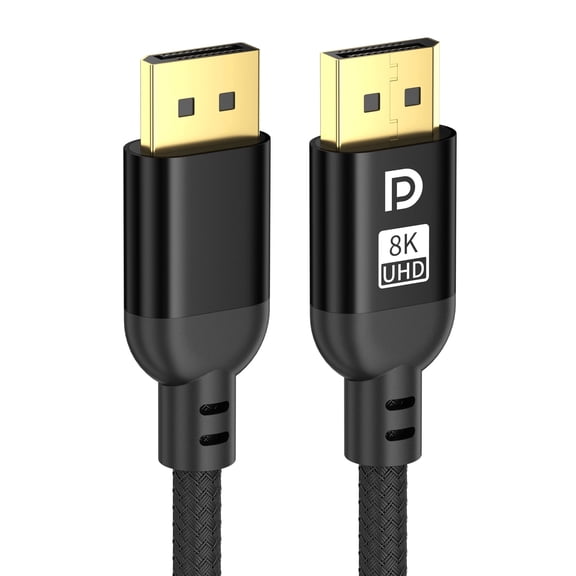 Diyanisly 8K DisplayPort Cable 30FT, DP 1.4 Cable, 32.4Gbps 8K@60Hz 4K@120Hz 2K@240Hz, High Refresh Rate Flexible for HDR DSC, FreeSync, G-Sync, Gaming Monitor/Graphics Card PC etc(Braided, Black)