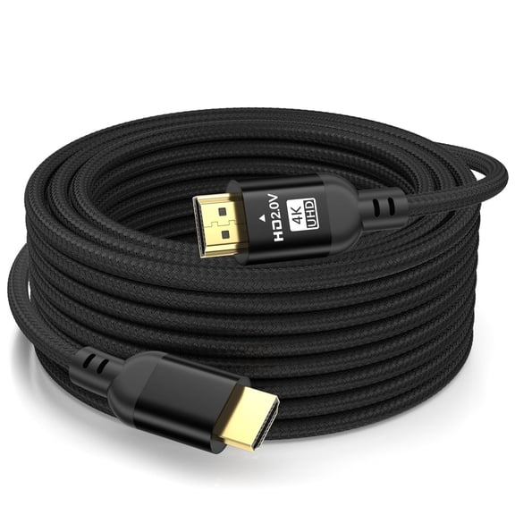 Diyanisly 4K Long HDMI 2.0 Braided Cable 100FT Support 4K@60Hz 3D ARC Ethernet Audio Return for UHD TV Monitor Gaming
