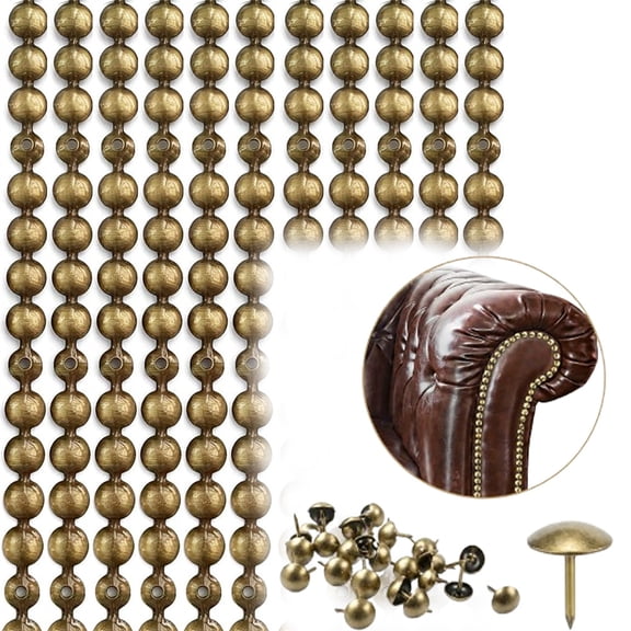 Diyannol 12Pack Tacks Strips Antique Bronze Decorative Nail Trims Each 3.28Ft Decorative Nail Strips with Upholstery Tacks Decorative Nail Tool for Couch Chair Sofa