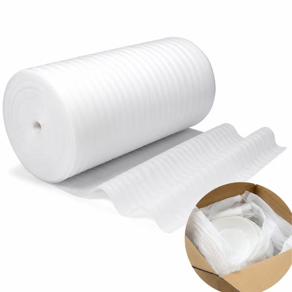Diyannol 16.4 Feet Foam Wrap Roll for Packing Moving Transportation 19.68 Inch Wide Thick Cushion Packaging Wraps Moving Foam Wrap Pouches for Glass Dishes Fragile Articles