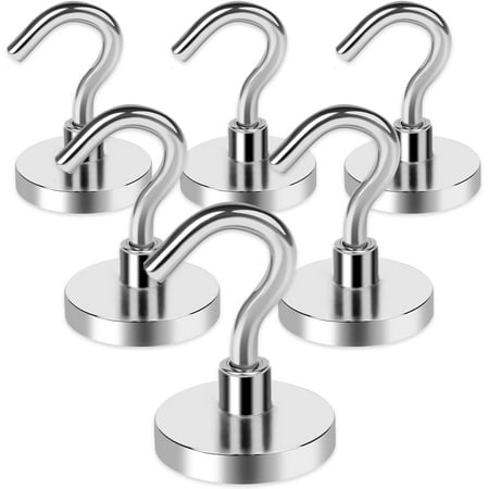 Diymag Rust Resistant Magnetic Hardware Holder, Metal Silver, (6 Pack)