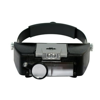 Jewelers Head Headband Magnifier LED Illuminated Visor Magnifying Glasses  Loupe for Reading Electronics Watch Repair 