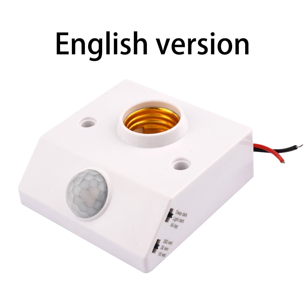 Diymore Motion Sensor Light Socket Adapter Holder with Infrared Sensor