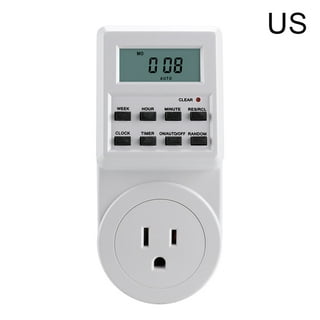 Fospower Timers for Electrical Outlets [ETL Listed] 125V/15A LCD Digital Outlet Timer, 7 Day Programmable Light Timer with 2 AC Plug Capacity for