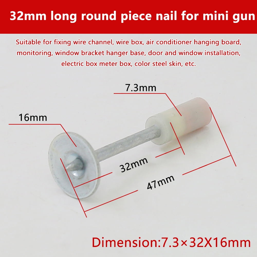 Diymore Round Nails for Mini Steel Nails Guns 7.3 mm Nail Gun Nail Hand