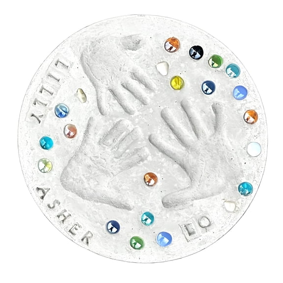 Diys Garden Stepping Stone Crafts Set Keepsakes Desktop Decorations for Home Offices Diys Handprint Stepping Stone Set