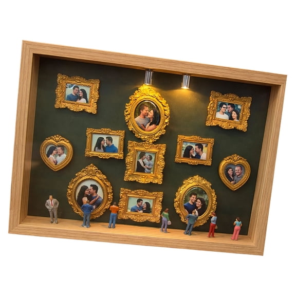 Diys Minis Museums Silhouetted Box Frame Set Personalize Family Memory Valentine Display