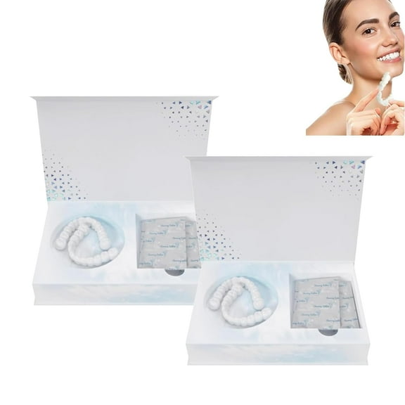 Diystar Moldable Dentures, Diystar Silicone Dentures, Moldable False Teeth, Silicone Reline 𝐃𝐞𝐧𝐭𝐮𝐫𝐞 Set, Soft and ComfortableDentures, Denturesfor Women and Men (2pc)