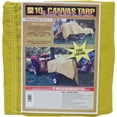 thumbnail image 1 of Dize Heavy-Duty 10-Oz. Treated Cotton Duck Canvas Tarp, Mustard Yellow, 10ft. x 12ft., Model# CA1012, 1 of 2