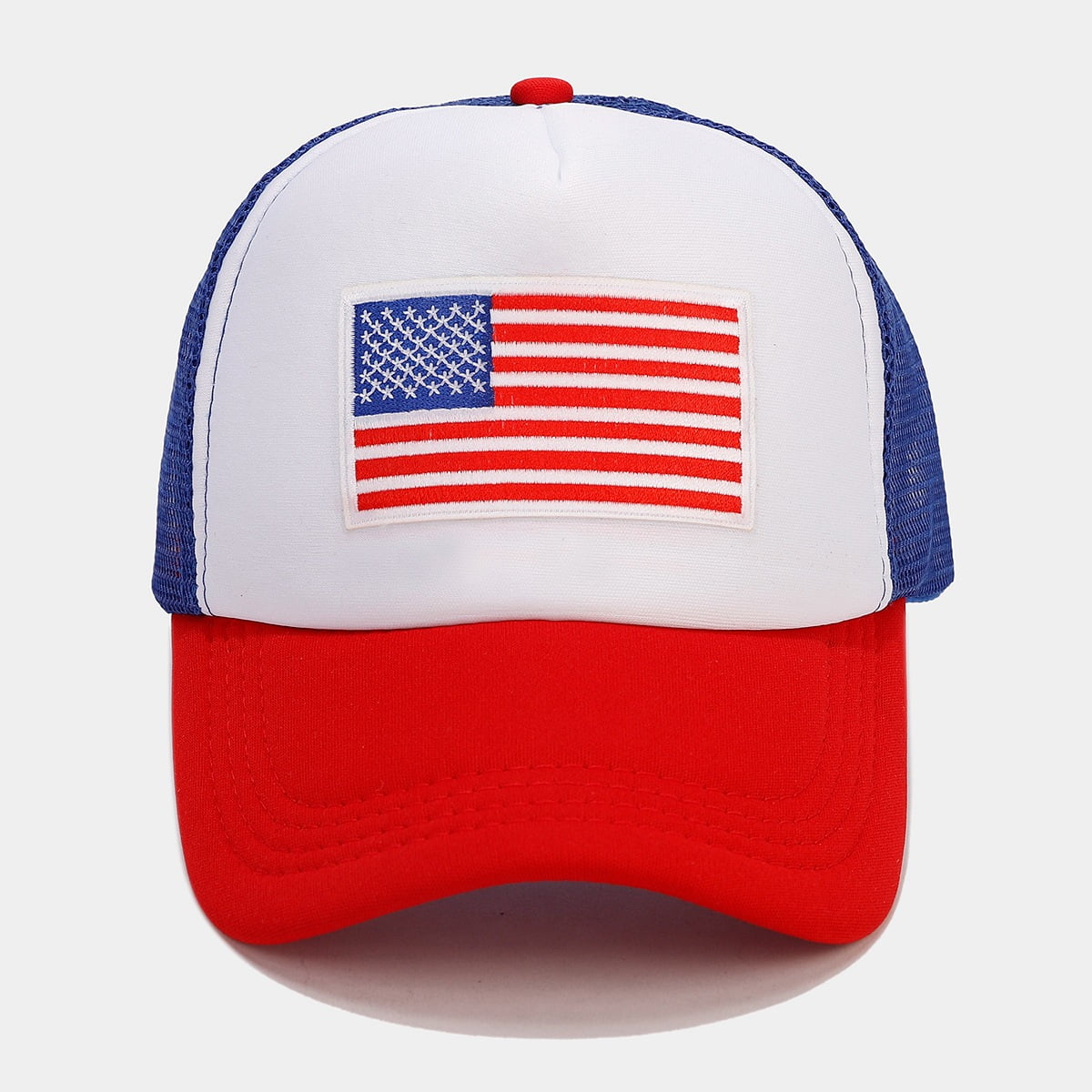 Women\'s Embroidered Baseball Cap Adjustable Soft Breathable Hats Red Blue Flag USA Style Embroidered Flag Red & Blue Cap Hat - Etsy main image 2
