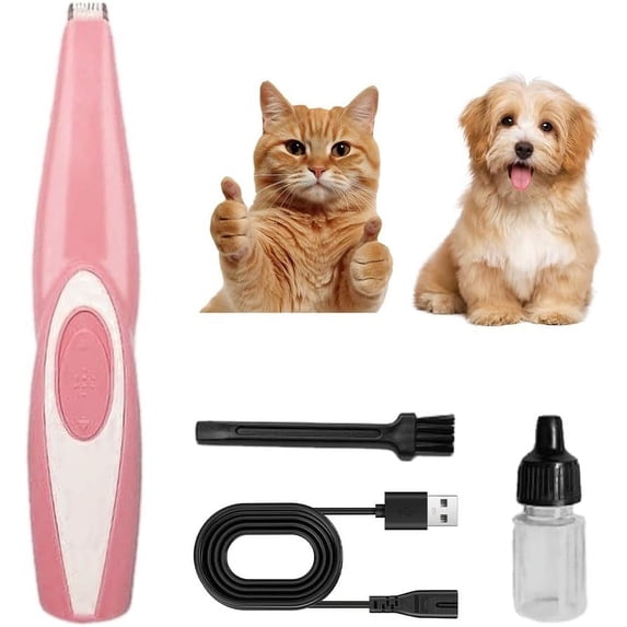DizeyBoyo Pet Hair Trimmer Dog Cat Grooming Clipper Electric Shaver Mini Scissors Machine USB Rechargeable Foot Hair Remover